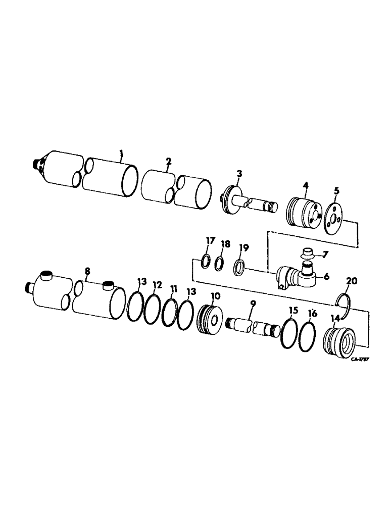 Схема запчастей Case IH 915 - (F-16) - HYDRAULICS SYSTEM, STEERING CYLINDER (07) - HYDRAULIC SYSTEM