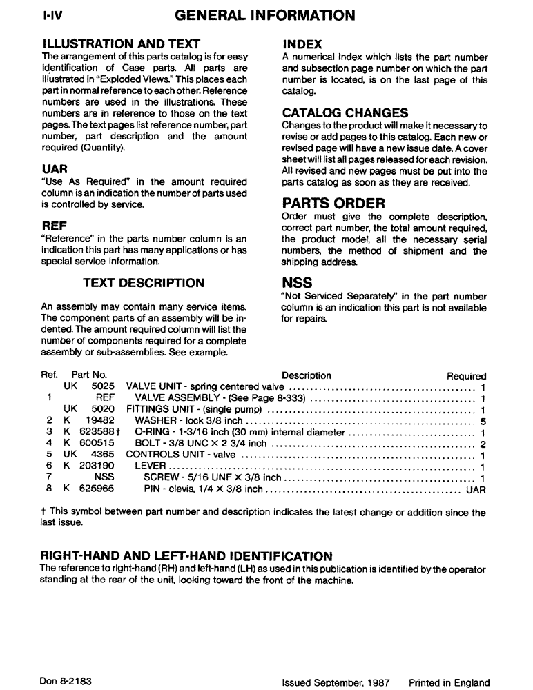 Схема запчастей Case IH 1194 - (1-02) - GENERAL INFORMATION (00) - PICTORIAL INDEX