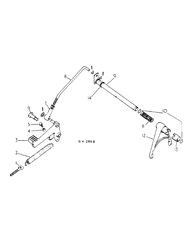 Схема запчастей Case IH 784 - (07-032) - DIFFERENTIAL LOCK, MACHINES NOT FITTED W/CAB (04) - Drive Train
