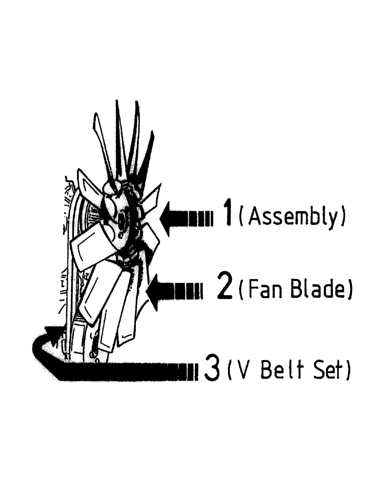 Схема запчастей Case IH 7700 - (C02-01) - COOLING FAN AND DRIVE BELT, 108/125 Engine & Engine Attachments