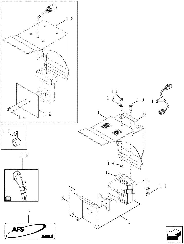 Схема запчастей Case IH 2588 - (80.101.30) - GRAIN ELEVATOR HEAD, INCLINED - AFS FLOW SENSOR (80) - CROP STORAGE/UNLOADING