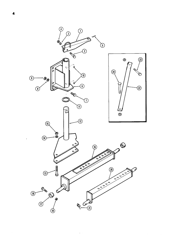 Схема запчастей Case IH 8300-SERIES - (04) - HITCH AND DRAWBAR, IN FURROW 