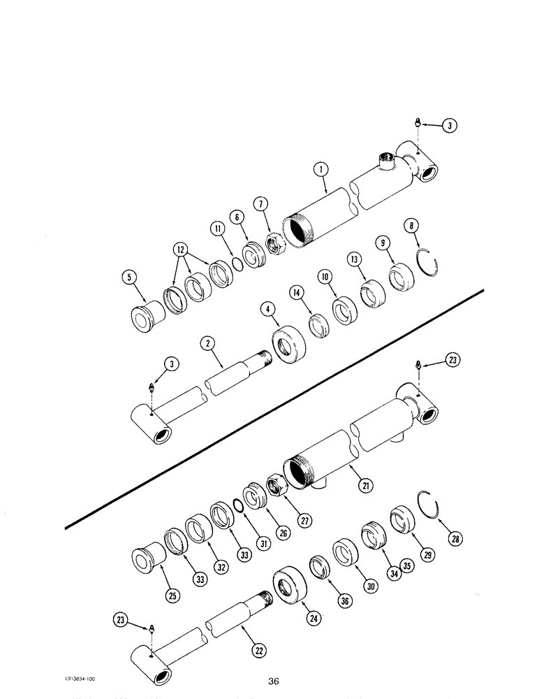 Схема запчастей Case IH L108 - (36) - BOOM CYLINDERS (08) - HYDRAULICS