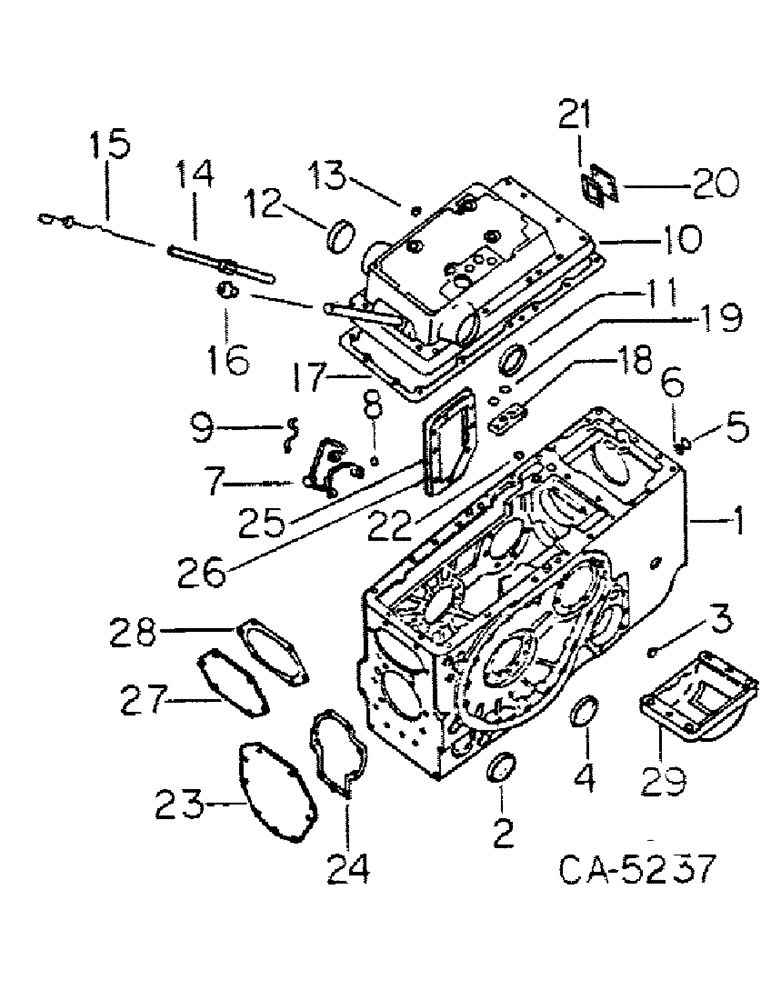 Схема запчастей Case IH 886 - (07-07) - DRIVE TRAIN, REAR FRAME AND COVERS (04) - Drive Train