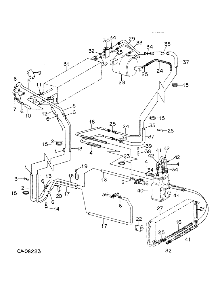 Схема запчастей Case IH 786 - (13-47) - SUPERSTRUCTURE, HEATER AND AIR CONDITIONER CONNECTIONS, CABS WITH SERIAL NO. 107807 AND ABOVE (05) - SUPERSTRUCTURE