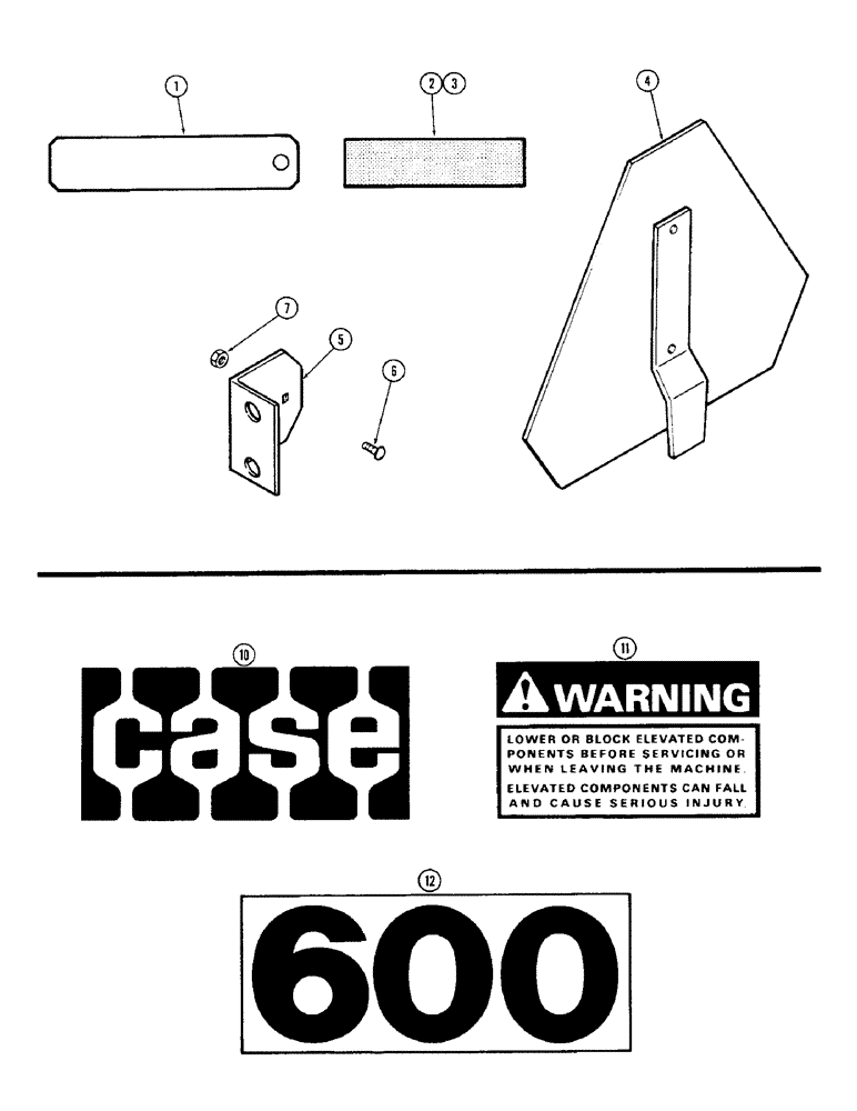 Схема запчастей Case IH 600-SERIES - (46) - REFLECTORS AND SMV SYMBOL 
