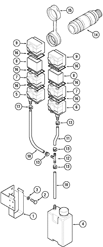 Схема запчастей Case IH MX90C - (08-32) - HYDRAULIC COUPLINGS AND COLLECTORS (08) - HYDRAULICS