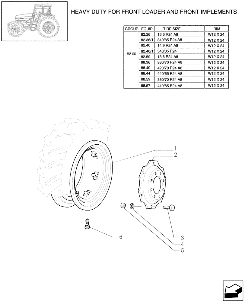 Схема запчастей Case IH JX1100U - (82.00[06]) - DRIVE WHEEL RIM (4WD) (11) - WHEELS/TRACKS