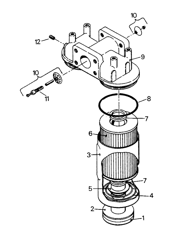 Схема запчастей Case IH KP-1400 - (08-13) - HYDRAULIC OIL FITLER ASSEMBLY (07) - HYDRAULICS