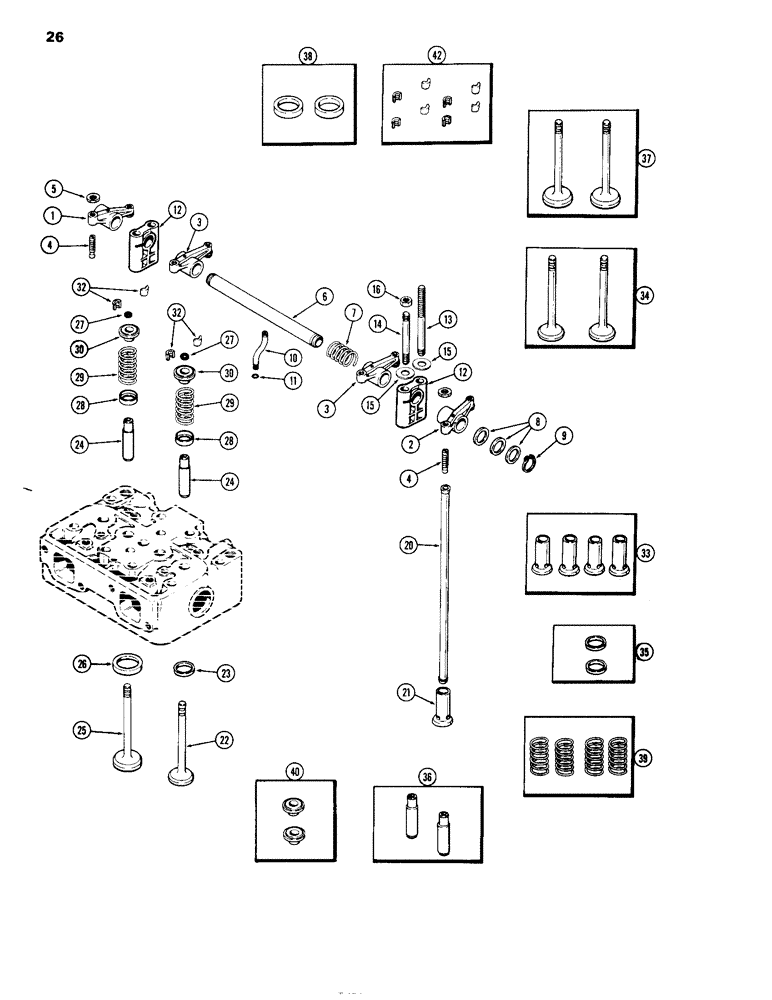 Схема запчастей Case IH 504DT - (026) - VALVE MECHANISM, ENGINE LESS FUEL DEVICE, 504DT TURBOCHARGED ENGINES (10) - ENGINE