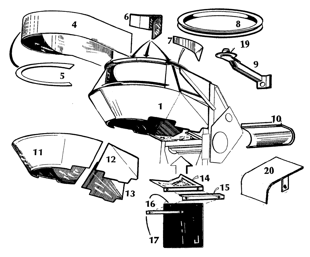 Схема запчастей Case IH 7700 - (A02[34]) - PRIMARY EXTRACTOR, ROTARY CHOPPER Mainframe & Functioning Components