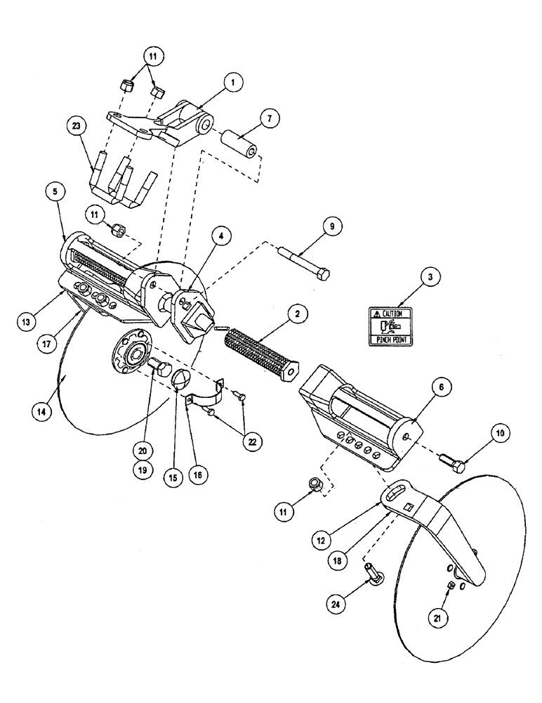 Схема запчастей Case IH CONCORD - (B66) - DISC LEVELERS 