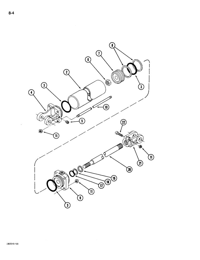 Схема запчастей Case IH 3206 - (8-4) - HYDRAULIC CYLINDER (08) - HYDRAULICS