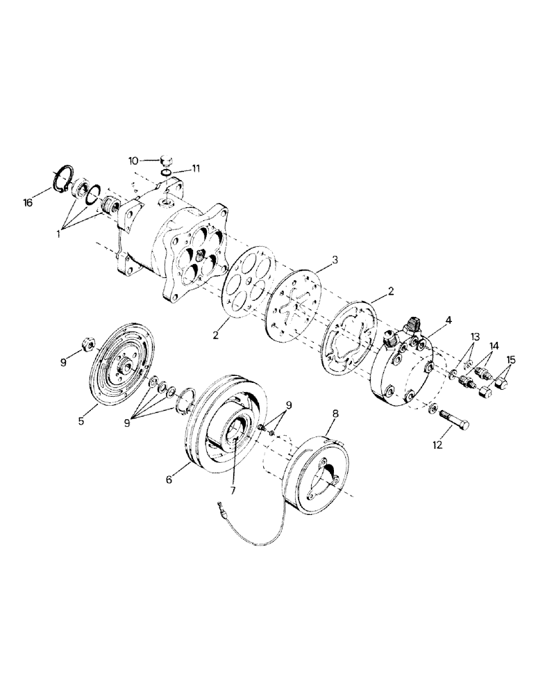 Схема запчастей Case IH ST210 - (03-04) - A/C COMPRESSOR ASSEMBLY (03) - Climate Control