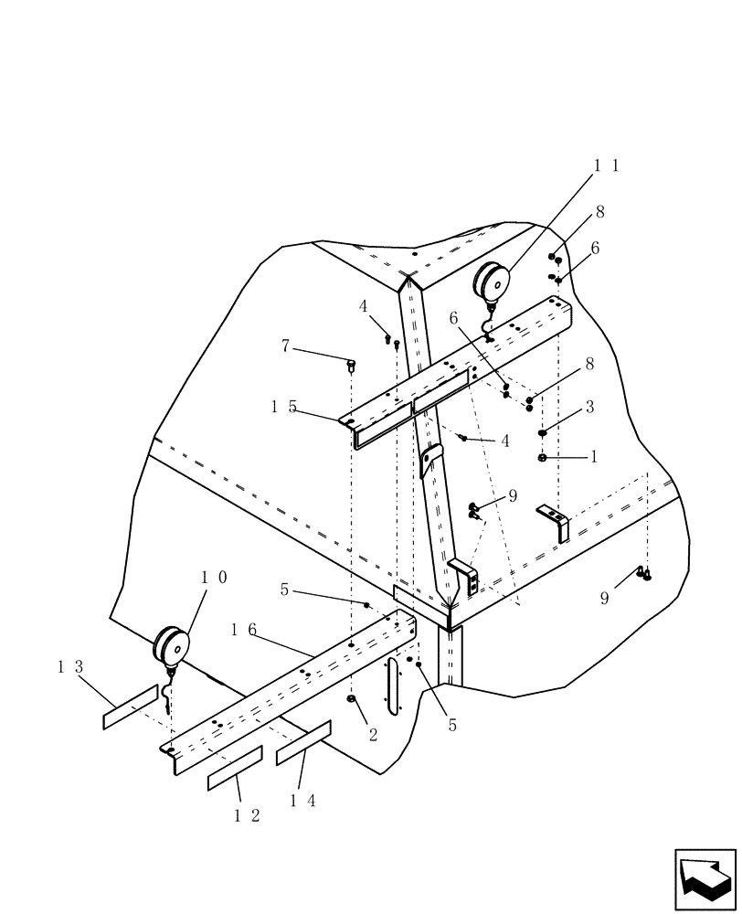 Схема запчастей Case IH 2230 - (55.404.07) - TRANSPORT LIGHTING (55) - ELECTRICAL SYSTEMS