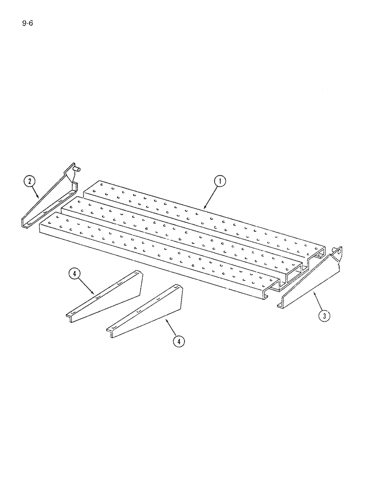Схема запчастей Case IH 7200 - (9-006) - FOOTBOARD AND SUPPORTS (09) - CHASSIS/ATTACHMENTS