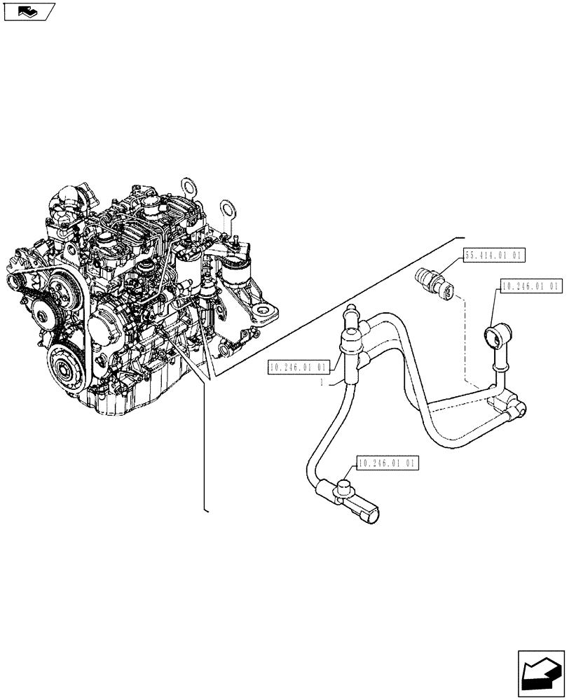 Схема запчастей Case IH FARMALL 65A - (55.560.01[01]) - HARNESS - FUEL SHUT-OFF (55) - ELECTRICAL SYSTEMS