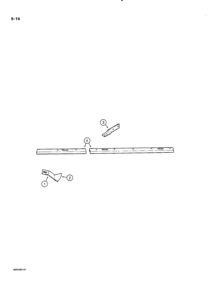 Схема запчастей Case IH 122 - (9-14) - SCRAPERS AND SCRAPER ANGLES (09) - CHASSIS/ATTACHMENTS
