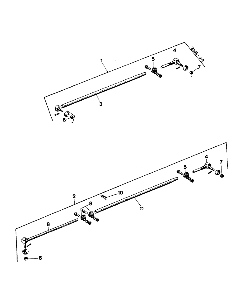 Схема запчастей Case IH 844S - (05-5) - DRAG LINK (04) - STEERING