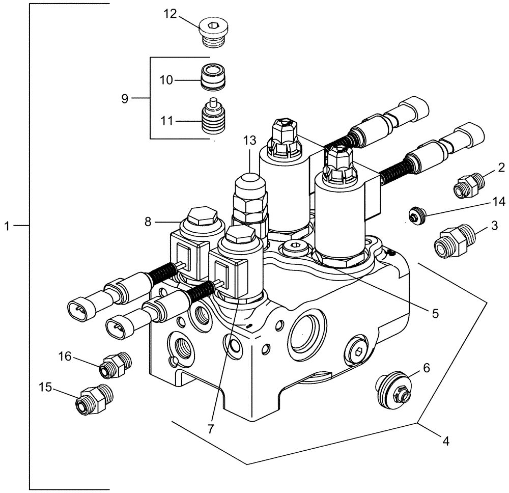 Схема запчастей Case IH MX285 - (05-16) - VALVE ASSY - SUSPENDED MFD AXLE, BSN JAZ135174 (05) - STEERING