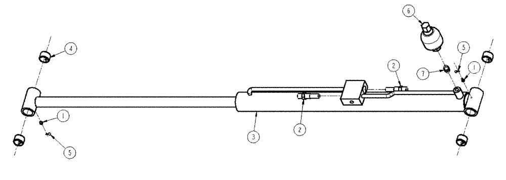 Схема запчастей Case IH SPX4260 - (07-007) - CYLINDER GROUP, PARALLEL LINK Cylinders