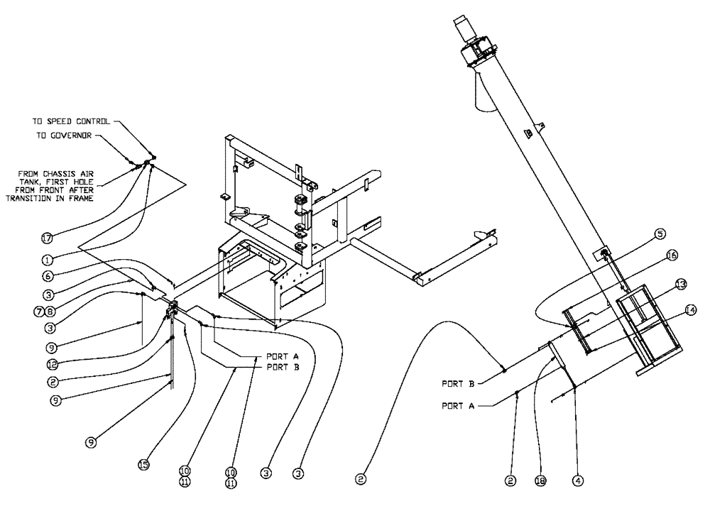 Схема запчастей Case IH 438 - (01-006) - 8” AUGER PNEUMATIC GROUP Basic Unit