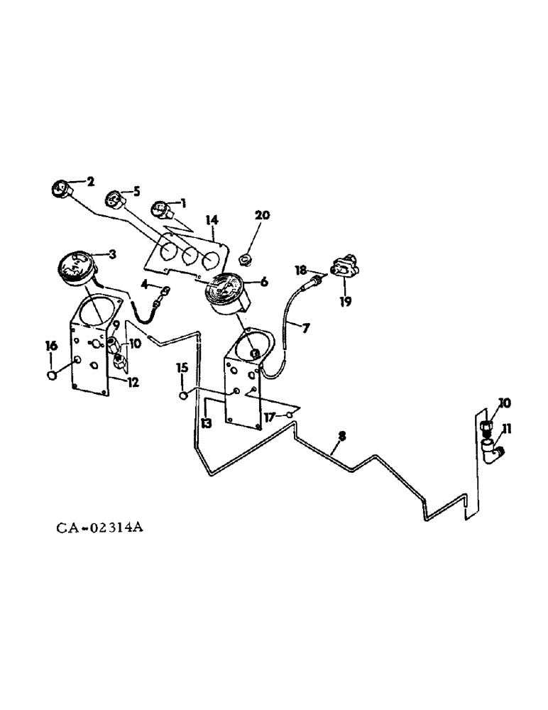 Схема запчастей Case IH 1568 - (11-04) - INSTRUMENTS, INSTRUMENT PANELS AND GAUGES, 1568 TRACTORS Instruments