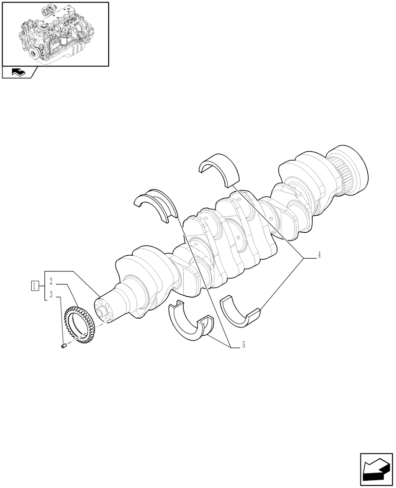 Схема запчастей Case IH F4HE9684J J100 - (10.103.01) - CRANKSHAFT (2852417) 