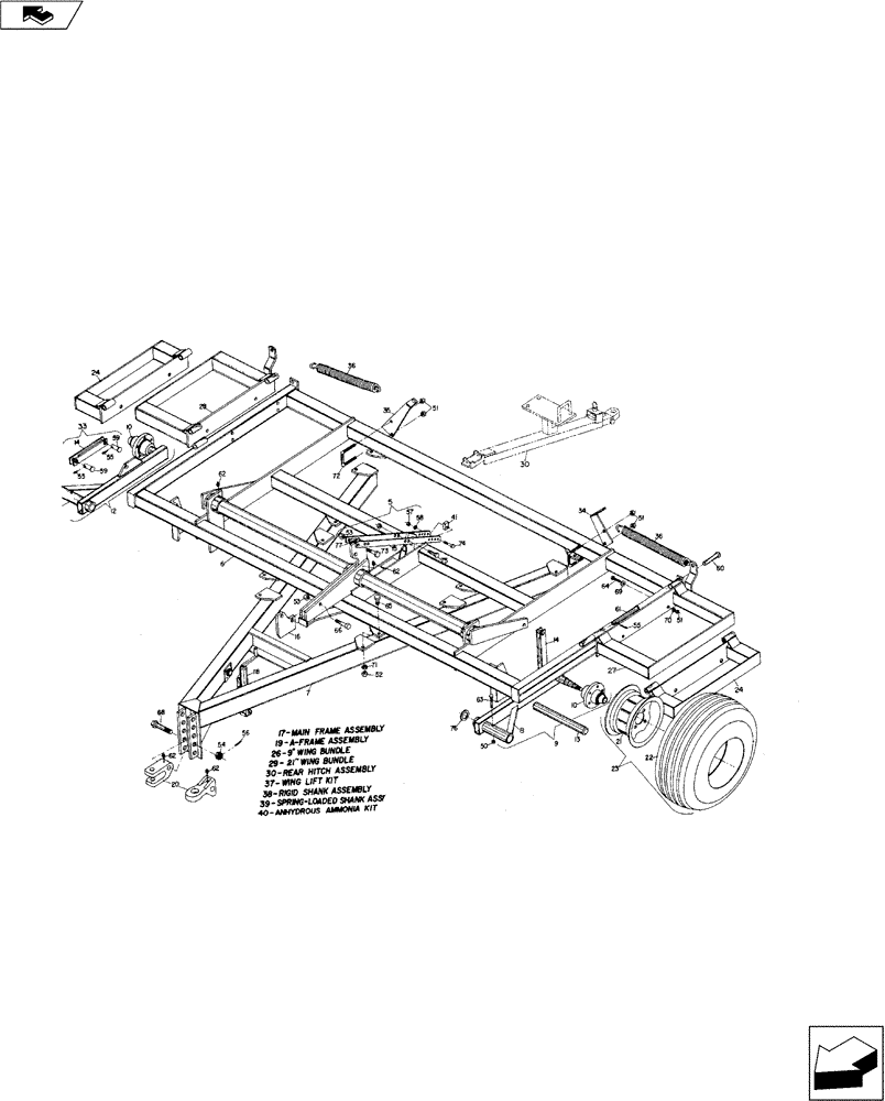 Схема запчастей Case IH CHIZZL CHAMP - (39.100.02) - CM-29 AND C-32 CHIZL CHAMP ASSEMBLY (39) - FRAMES AND BALLASTING