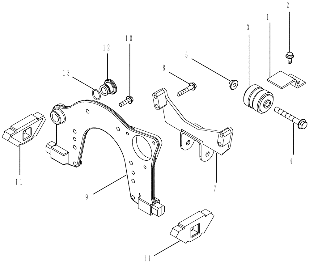 Схема запчастей Case IH MX305 - (02-07) - ENGINE MOUNTING - STANDARD AXLE (02) - ENGINE