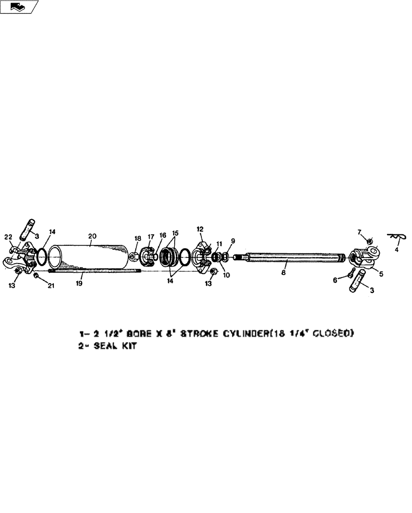 Схема запчастей Case IH 4200 II - (35.100.04) - HYDRAULIC CYLINDER ASSEMBLY (ROCKFORD) (35) - HYDRAULIC SYSTEMS