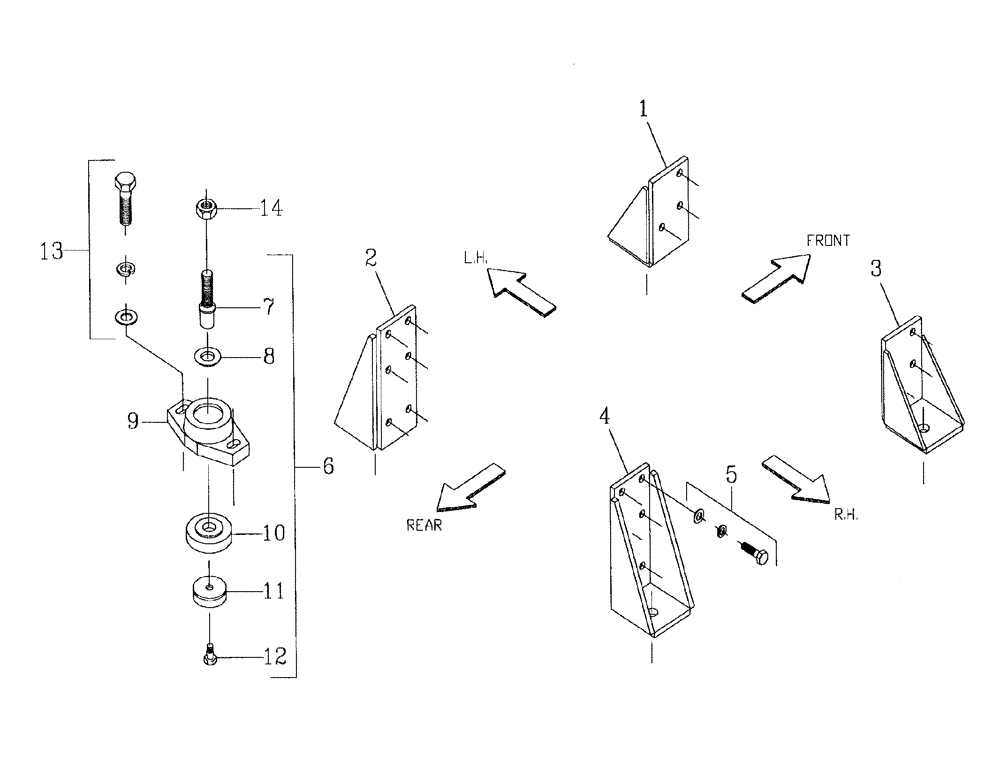 Схема запчастей Case IH AUSTOFT - (C03-03) - ENGINE MOUNTS Engine & Engine Attachments