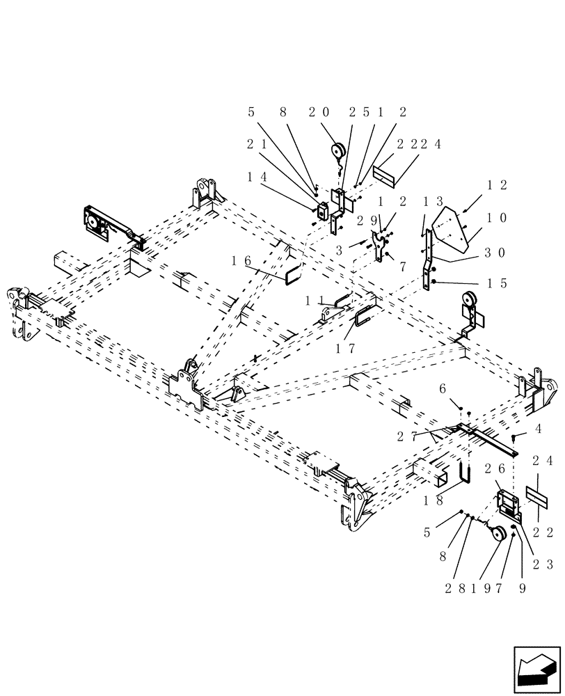 Схема запчастей Case IH PTX300 - (3.022.1) - TRANSPORT LIGHTING/REFLECTIVE DECALS AND SLOW MOVING VEHICLE SIGN ASN CBJ0015121 Electrical/Electronics