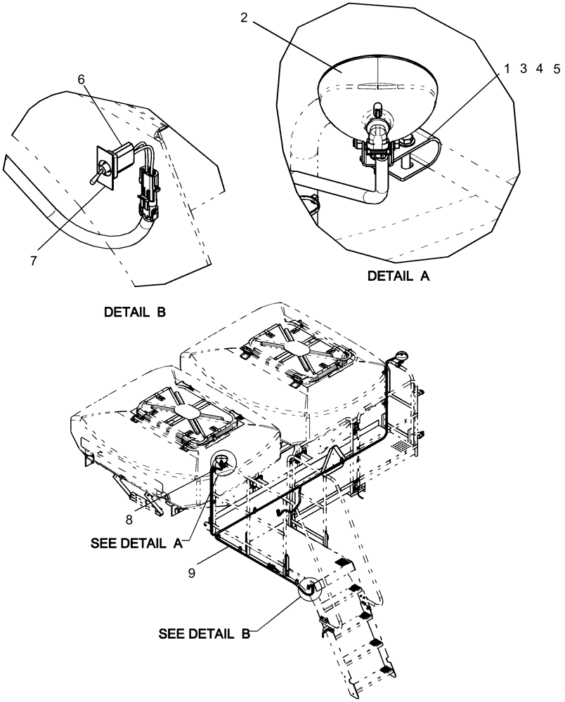 Схема запчастей Case IH 1260 - (55.512.04) - ELECTRICAL - BULK FILL WORK LIGHTS (55) - ELECTRICAL SYSTEMS