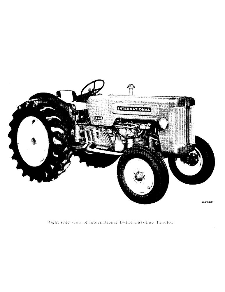 Схема запчастей Case IH B414 - (006) - RIGHT SIDE VIEW OF INTERNATIONAL B-414 GASOLINE TRACTOR (00) - GENERAL