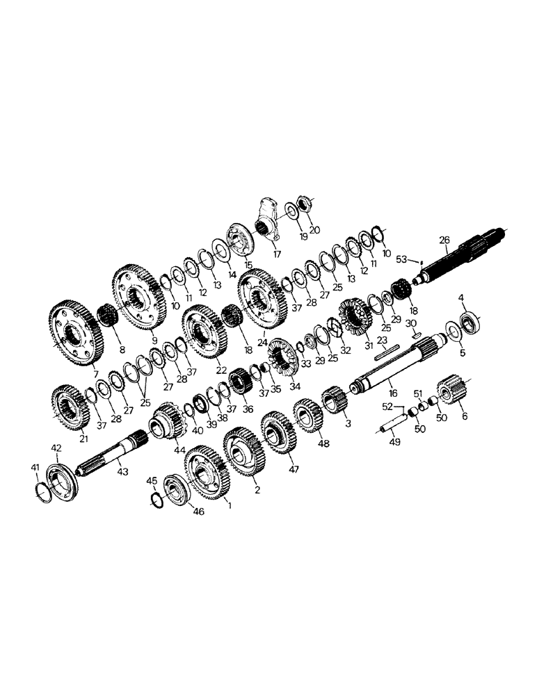 Схема запчастей Case IH SM-325 - (04-36) - TRANSMISSION GEARS AND RELATED PARTS (04) - Drive Train
