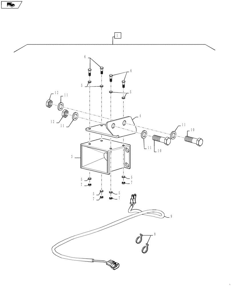 Схема запчастей Case IH STEIGER 500 - (88.055.02) - DIA KIT - BACKUP ALARM (88) - ACCESSORIES