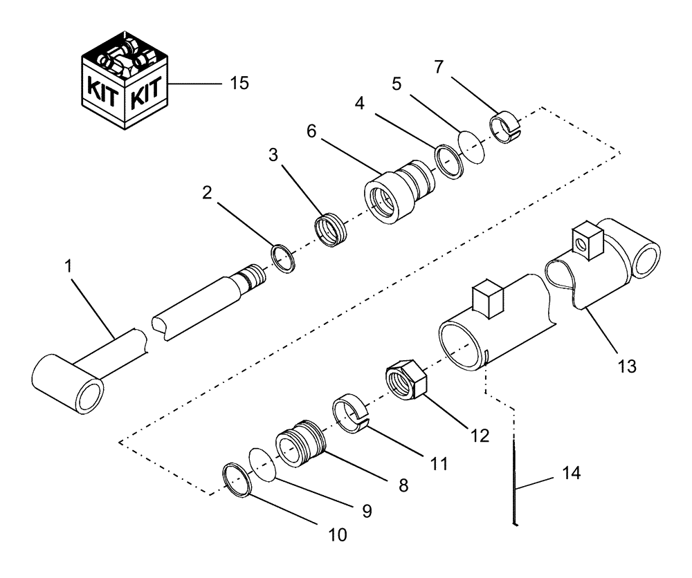 Схема запчастей Case IH BHX172 - (46) - BUCKET CSE44556 & STABILIZER CSE44551 CYLINDER 
