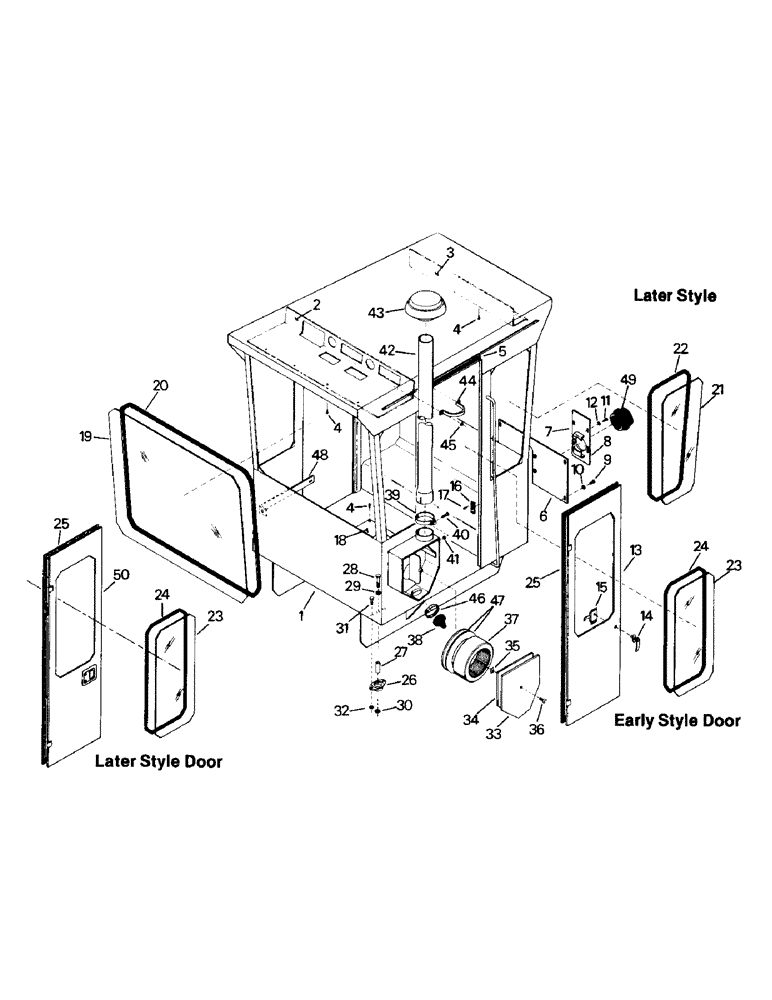 Схема запчастей Case IH ST325 - (01-03) - CAB (10) - CAB