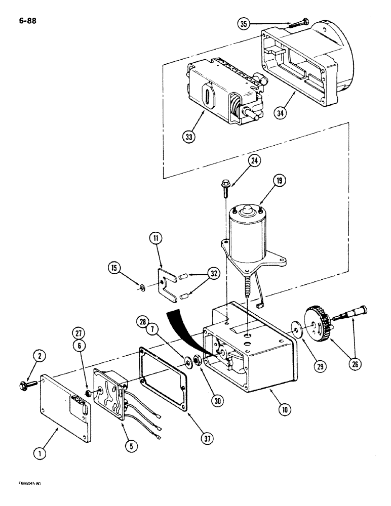 Схема запчастей Case IH 9180 - (6-88) - ELECTRIC SHIFT ASSEMBLY (06) - POWER TRAIN