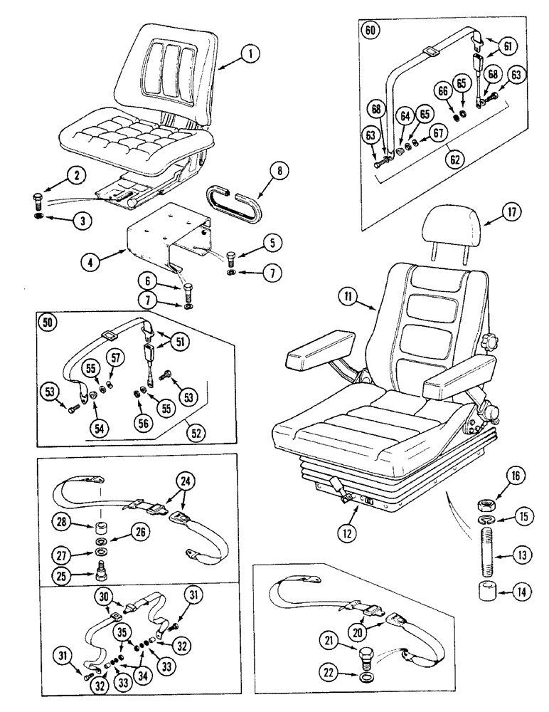 Схема запчастей Case IH 1494 - (9-418) - SEAT AND SUPPORTS (09) - CHASSIS/ATTACHMENTS
