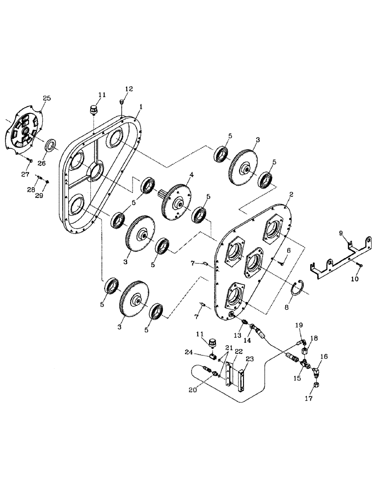 Схема запчастей Case IH 7000 - (C06-03) - GEARBOX, 6CT Engine & Engine Attachments