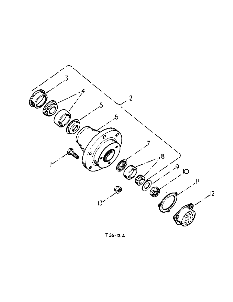 Схема запчастей Case IH 364 - (4-12) - CHASSIS, FRONT WHEEL HUB (12) - CHASSIS