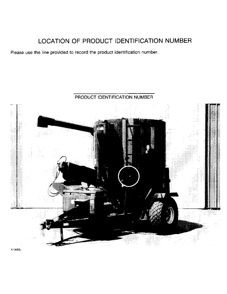 Схема запчастей Case IH 1250 - (1-02) - LOCATION OF PRODUCT IDENTIFICATION NUMBER (00) - PICTORIAL INDEX