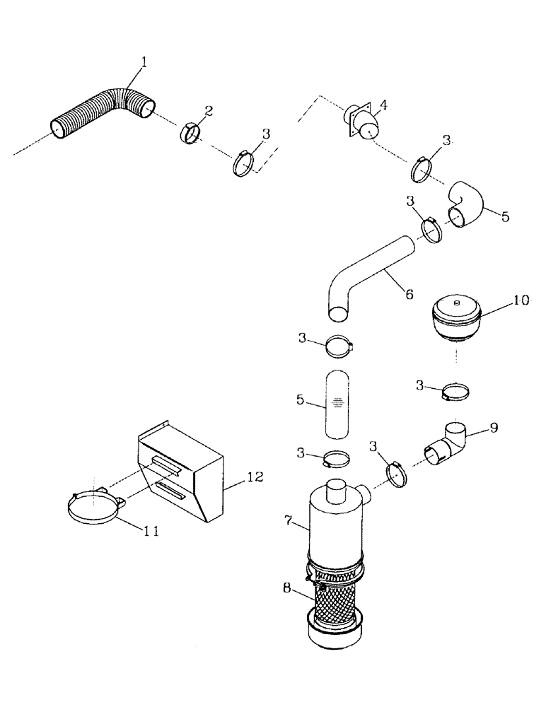 Схема запчастей Case IH 7000 - (A06-12) - AIR CONDITIONER AIR CLEANER, LOW CLEARANCE Mainframe & Functioning Components