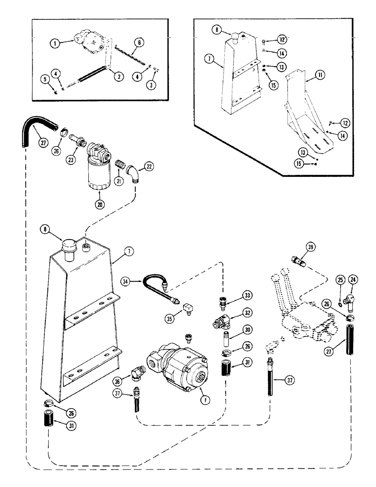 Схема запчастей Case IH 60 - (48) - HYDRAULIC KIT, PTO, 12 GPM PUMP, 1210 AND 1212 TRACTORS, USED 1979 & AFTER (35) - HYDRAULIC SYSTEMS