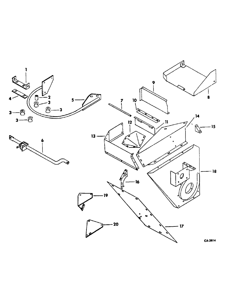 Схема запчастей Case IH 950 - (C-47) - CORN SHELLER DRAG AND HOPPER PARTS 