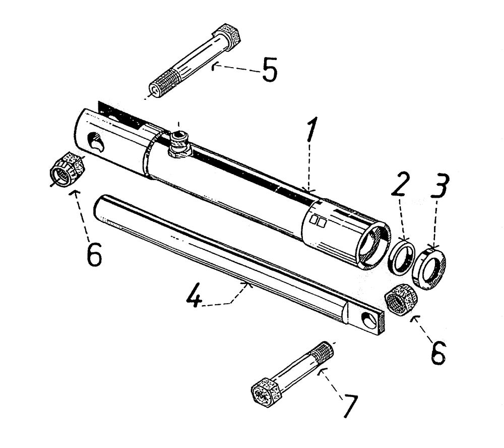 Схема запчастей Case IH 7700 - (B01-30) - HYDRAULIC CYLINDER (HEIGHT INDICATOR 7700) Hydraulic Components & Circuits