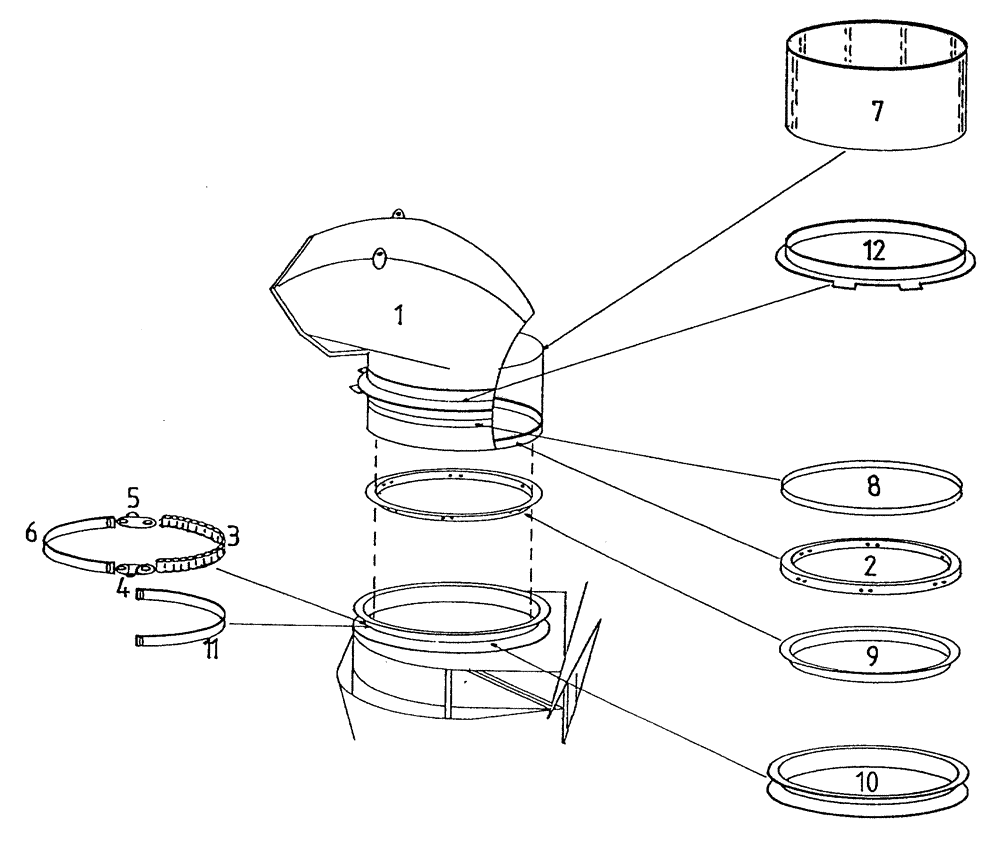 Схема запчастей Case IH 7700 - (A02[35]) - PRIMARY EXTRACTOR SHROUD Mainframe & Functioning Components