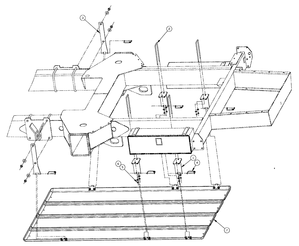 Схема запчастей Case IH SPX4260 - (292) - MIDDLE BELLY PAN ASSEMBLY (78) - SPRAYING